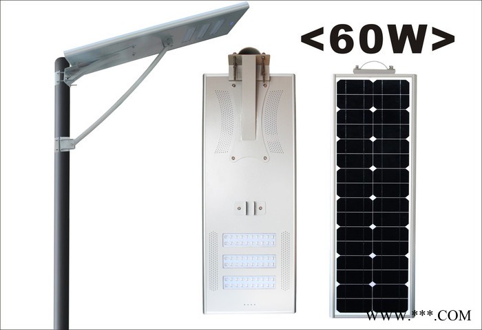 深圳工厂直销 阿里阳光AL-260 LED太阳能路灯60w 一体化太阳能路灯 太阳能庭院灯 太阳能感应灯 锂电池太阳能灯图2
