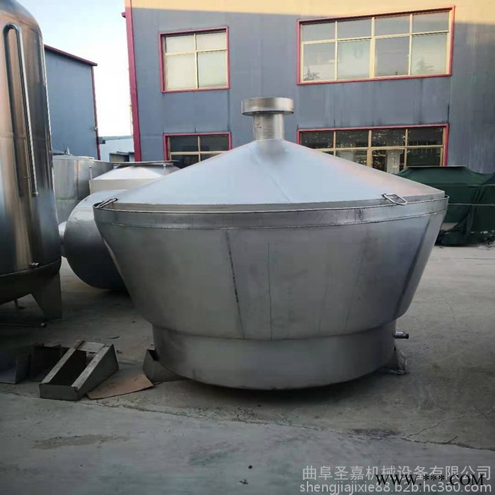 河北家用天然气蒸酒设备价格 生产加工白酒酿酒设备 圣嘉新型双层不锈钢甑锅图7
