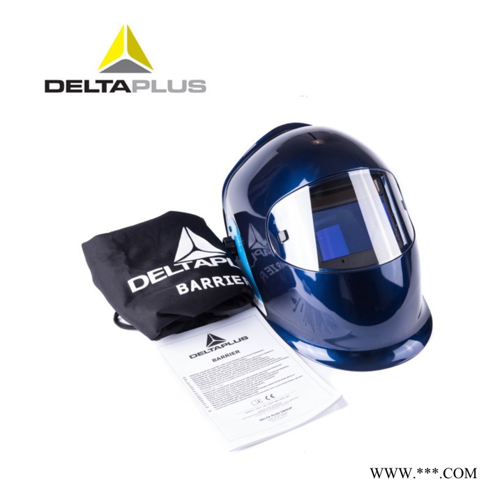 DELTA/代尔塔101505自动变光电焊面屏 PC镜片 带有吸汗带 太阳能充电功能 可替换电池 高灵敏度 遮光范围广
