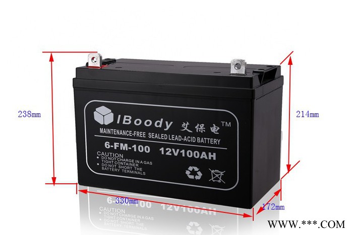 艾保电6-FM-100蓄电池 太阳能铅酸蓄电池 ups系统蓄电池 12v100ah电池 质保三年 全国包邮 **图2