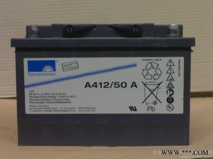 德国阳光A412V50AH太阳能蓄电池图2