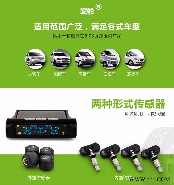 安轮A700N 太阳能LED显示内置置胎压监测图7