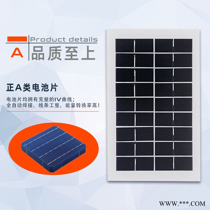 幻启科技HQF215125 太阳能板3w单晶太阳能电池板玻璃层压板 solar panel光伏板厂家定制图4
