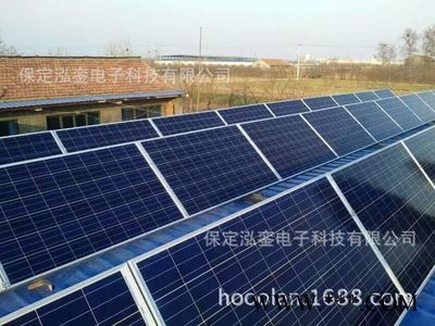 河北廊坊地区 10千瓦太阳能发电系统 光伏发电 太阳能电池板英利图4