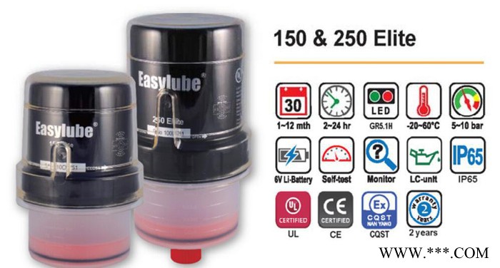 风力发电厂自动打油 微量单点润滑加脂器 台湾easylube250cc