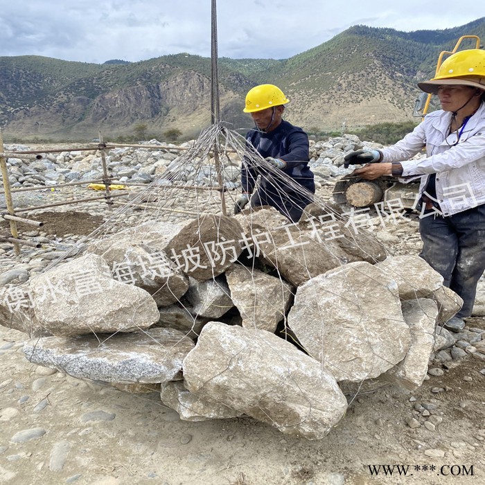 衡水富海厂家生产 水中桥墩护脚合金网兜  风力发电基础墩护脚合金网兜  铁塔基础墩护脚合金网兜图6