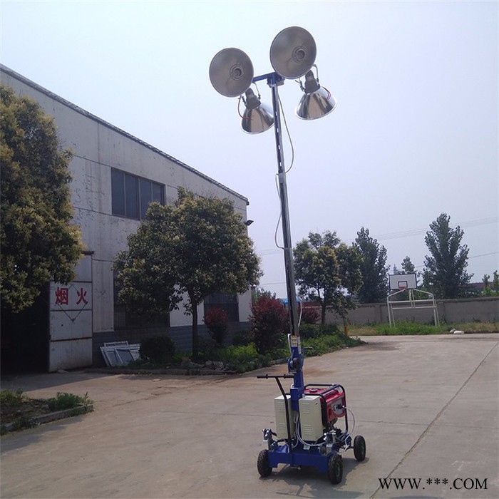 抗住风力的手推照明车防止摔倒重量级工地应急照明车厂家自主发电照明车图3