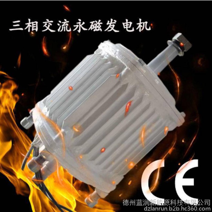 蓝润 20KW大功率低速永磁发电机 大型低速高效直驱永磁风力发电机图4