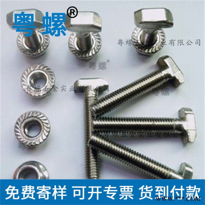铝型材T形槽用螺丝 粤螺光伏支架T型螺丝 1372型T形台阶螺丝 深圳螺丝 厂图4