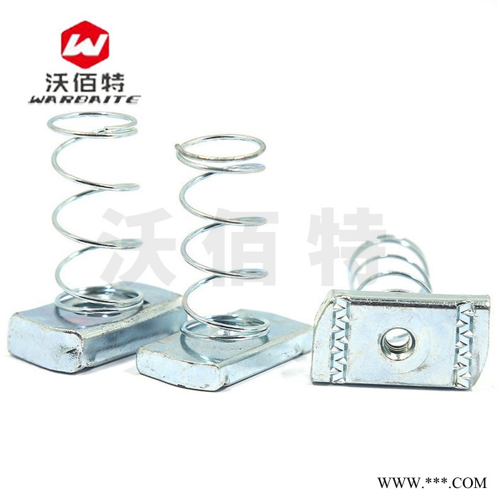 弹簧螺母 块压块螺帽镀锌塑料卡套C型钢光伏M6M8M10M12图4
