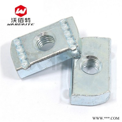 弹簧螺母 块压块螺帽镀锌塑料卡套C型钢光伏M6M8M10M12