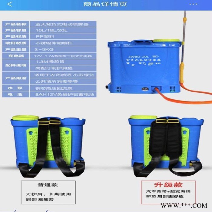 菜地果园高压喷雾消毒机 电动升降杆打药机 锂电池消毒打药机 双开关单杆电动喷雾机图4