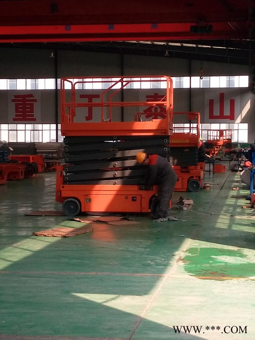 郑州市锂电池登高梯 10米剪叉式升降机 启运自行式升降机直销图2