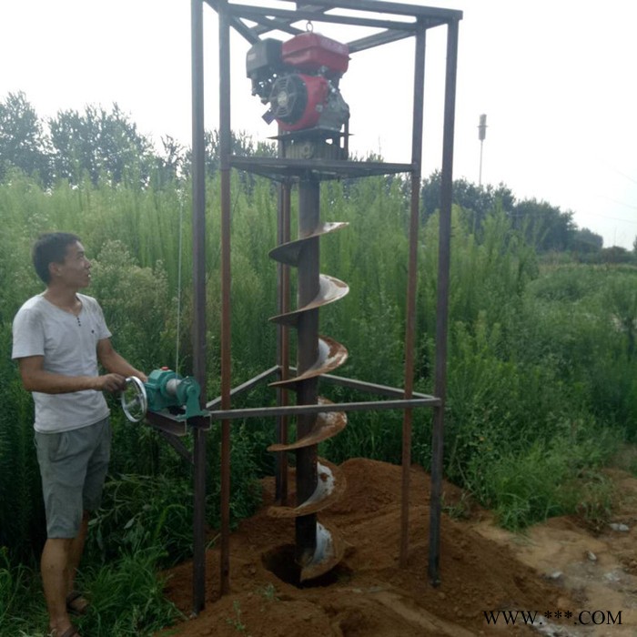 大直径汽油挖窝机 柴油双人挖坑机 光伏发电打坑机厂家图7