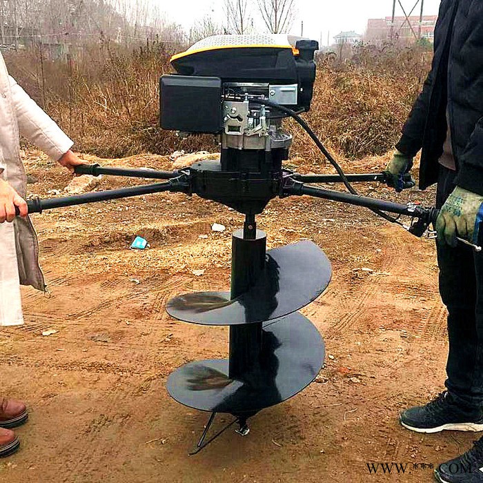 单人操作地钻 汽油四冲程手推栽树挖坑机 光伏发电打穴机厂家图7