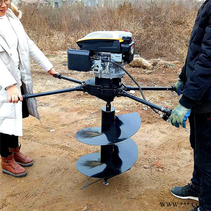 单人操作地钻 汽油四冲程手推栽树挖坑机 光伏发电打穴机厂家图6