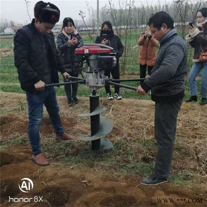 太阳能光伏打桩挖坑机   山东汽油种植钻眼机  果苗种植高效挖坑机视频图8