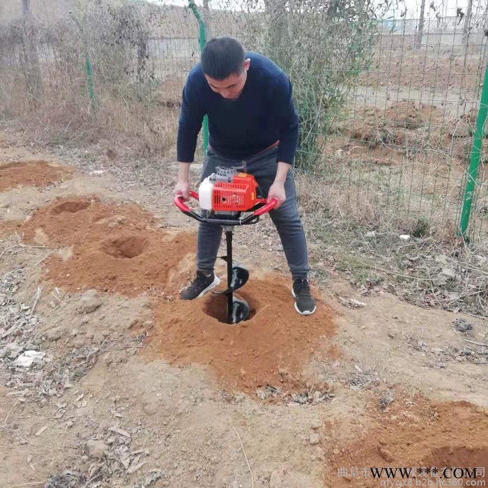 光伏发电打桩机 宇晨大棚挖坑机 汽油栽柱子打桩机图3