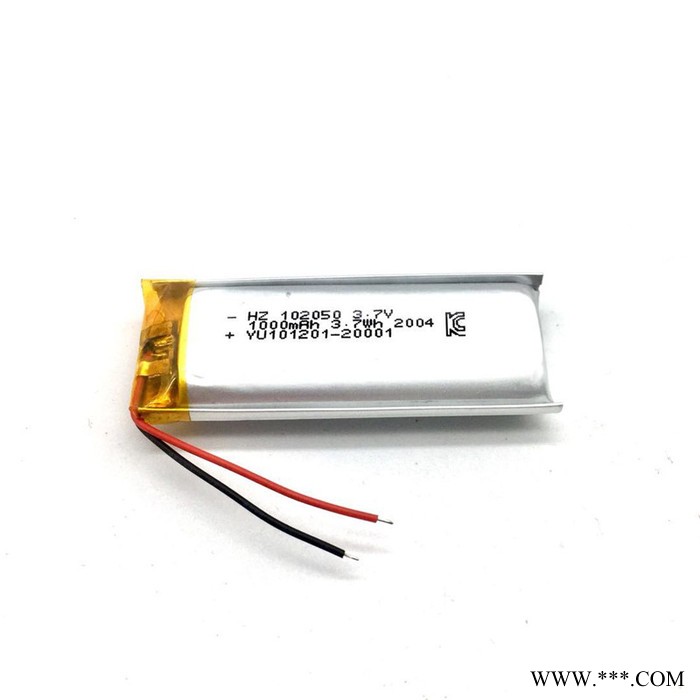 KC UN38.3 MSDS认证3.7V聚合物锂电池102050-1200mah.家电电动玩具按摩器美容图4