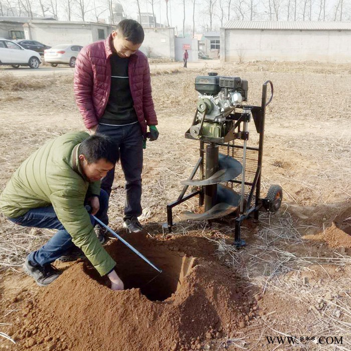 光伏发电钻孔机挖坑机 建筑打桩钻孔机 直销低价地钻钻坑机图片图3