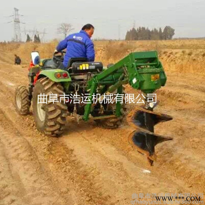 山东曲阜浩运机械工厂批发适用各种土质大功率树木种植挖坑机高效率光伏工程专用深坑地钻机图3
