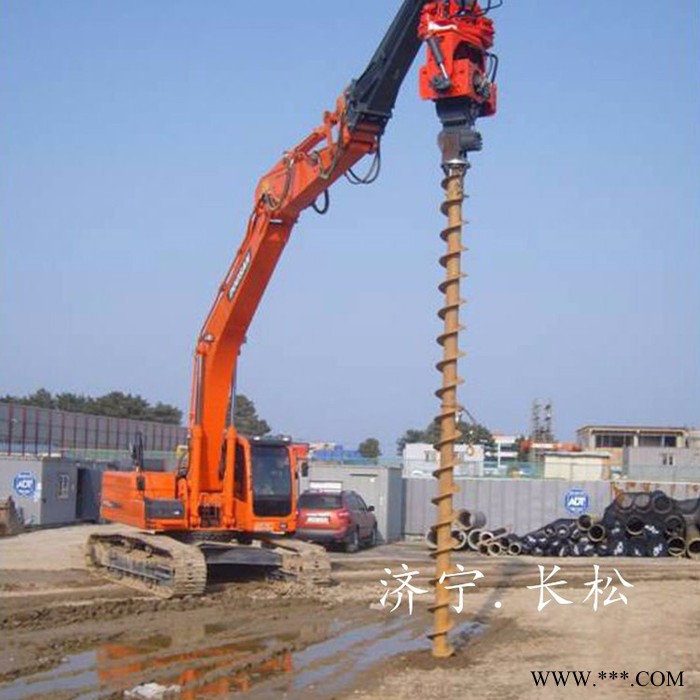 液压光伏螺旋钻 灌注桩打地基加长杆螺旋钻 高强度合金头螺旋钻图3