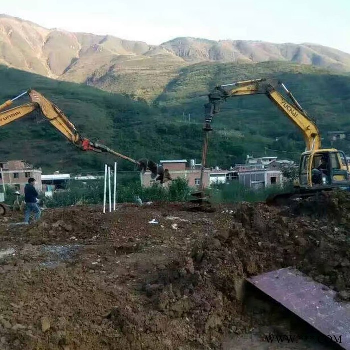程煤挖掘机用螺旋钻机 合金钻头钻机 挖掘机液压螺旋钻洞机 地基螺旋钻 挖掘机用光伏桩螺旋钻机 长螺杆螺旋钻机图6
