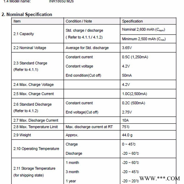 全新ICR18650M26动力锂电池图3
