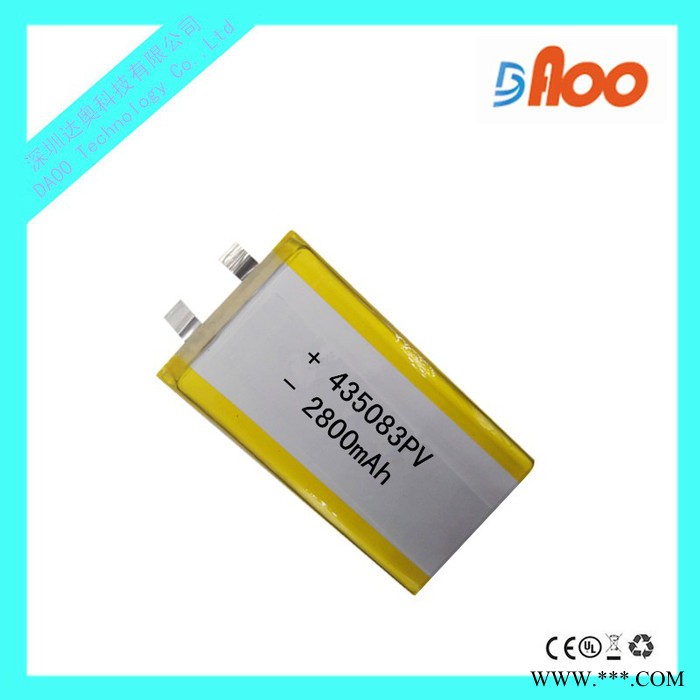 高品质 3.7V 聚合物锂电池 可充电电池 435083PV 2800mAh图2