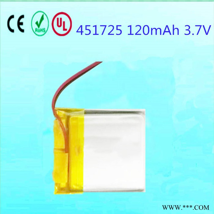 451725**聚合物锂电池120mah 3.7V无线蓝牙鼠标键盘锂电池图2