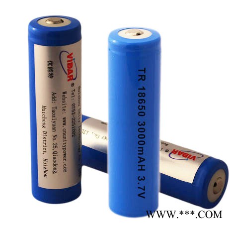 供应Unity 优能特18650锂电池 3000mAh 3.7v  尖头不加板图2