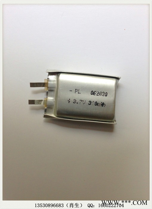 直销A品电芯602030-300mah 3.7 V标准充电电芯矿灯蓝牙锂电池图2