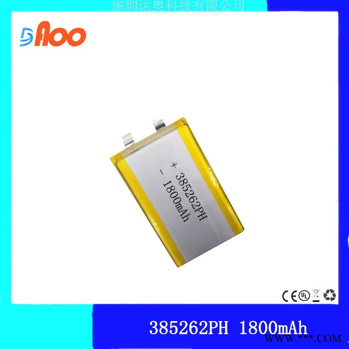 供应高品质3.7V 385262PH 1800mAh 聚合物锂电池可充电电池图2