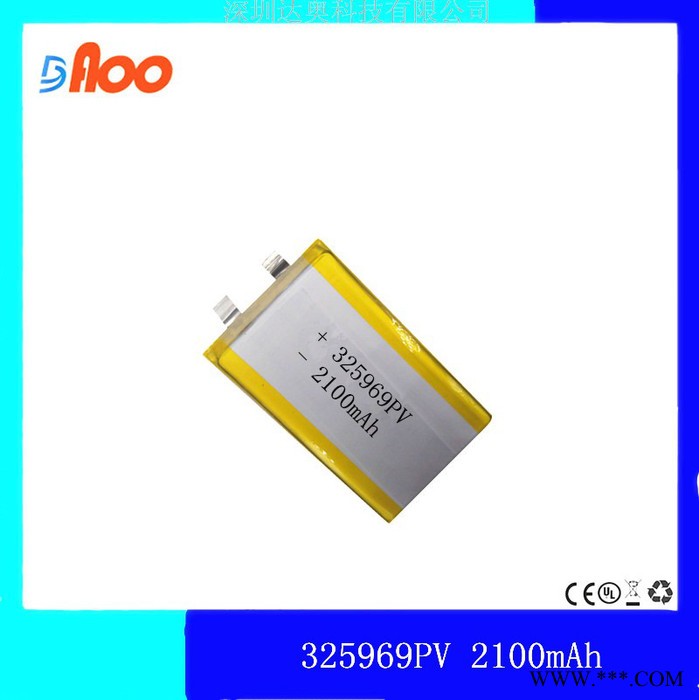 高品质 高质量3.7V 聚合物锂电池 可充电电池 325969PV 2100mAh图2