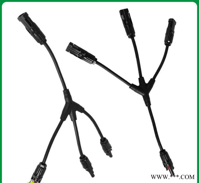 直销光伏防水连接器 PV太阳能MC4连接器 3转1Y型分支接图2