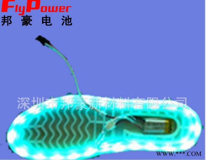 3.7V 300mAh 发光鞋灯条电池专用套料（电池 灯条 控制板全套）FlyPowerFLP-602030锂电池图2