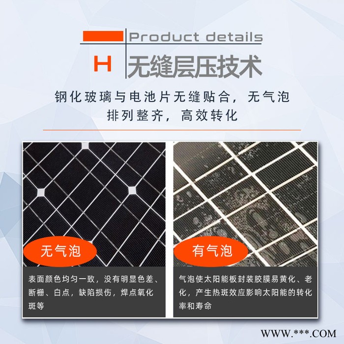 幻启科技HQF355205 太阳能板铝框光伏太阳能电池板价格图3