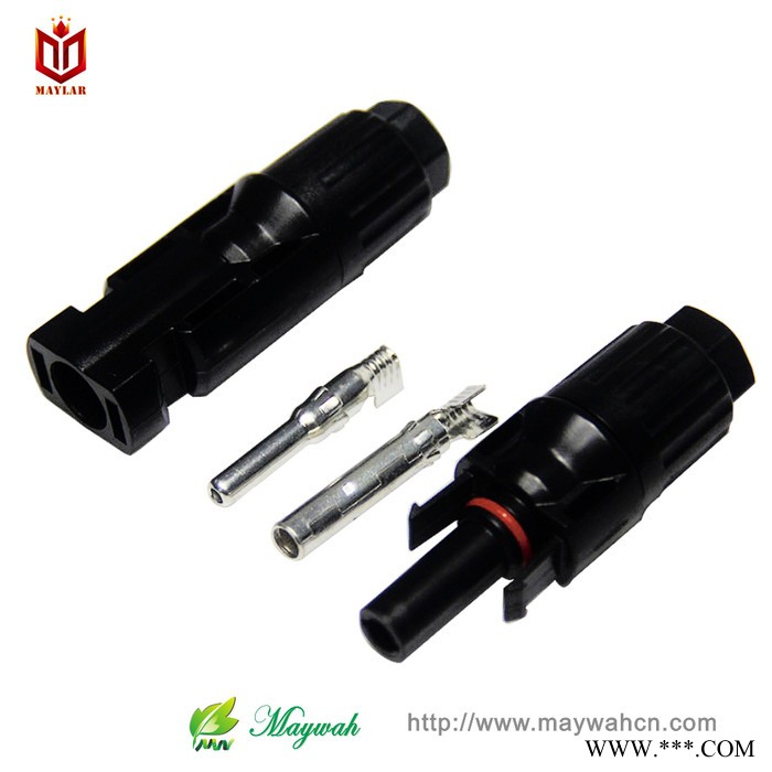 MC4连接器 太阳能光伏防水连接器 单防水圈MC4连接器光伏电缆接头 MC4插头 MC4汇流套件连接器图2