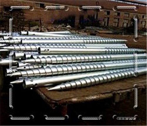 【波优帝】螺旋地桩 预埋地桩 热镀锌法兰叶片桩基 太阳能光伏支架 **订做