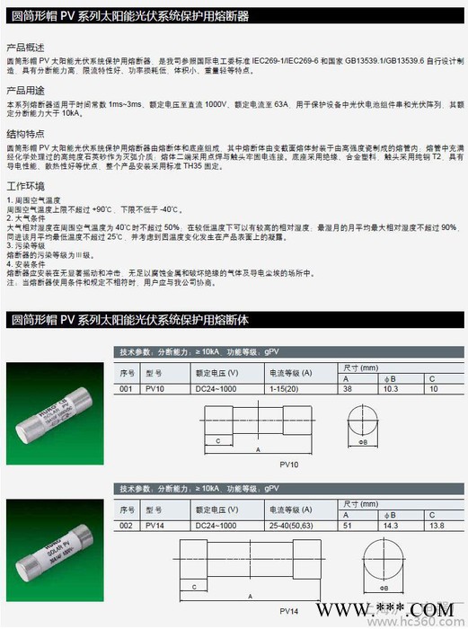 HUGONG/沪工光伏熔断器图2