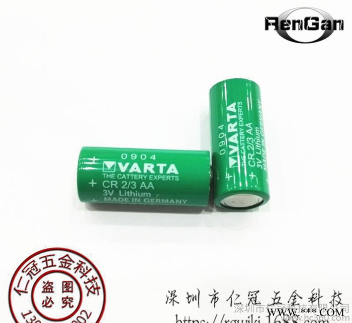 原装进口VARTA德国瓦尔塔 CR2/3AA CR-2W 3V PLC锂电池 全新现货图2