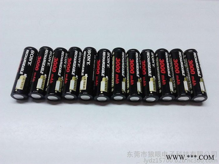 索尼18650充电锂电池 高容量3000mAh 强光手电专用充电锂电池批发图3