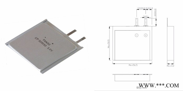 孚安特FANSO    CP305050  方形软包  一次性锂电池 3.0V图2