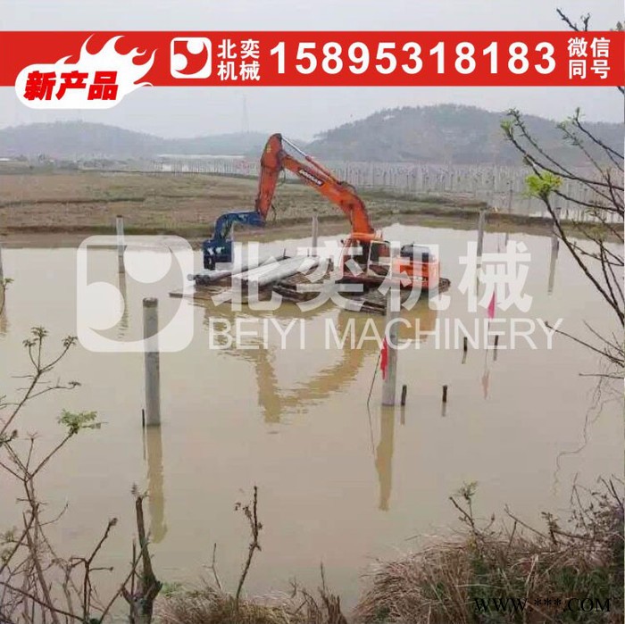 供应北奕机械 高频震动打桩机械 挖掘机改装光伏桩打桩机厂家图3