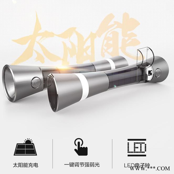 深圳英利 创意 新奇特高端礼品  太阳能LED手电 光伏礼品  太阳能手电筒图3