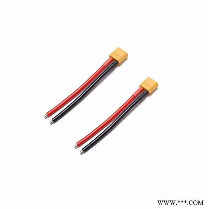 euhobby工厂批发模型锂电池线XT60公头母头充电转接线14AWG硅胶线100mm