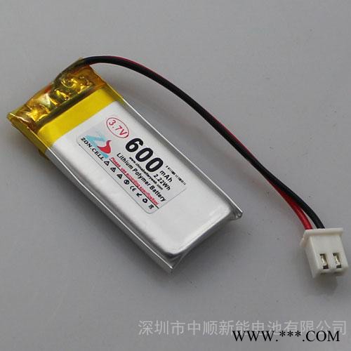 中顺芯 3.7V 600mAh 502040聚合物锂电池图3