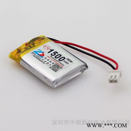 中顺芯 3.7V 1500mAh 853040聚合物锂电池图2