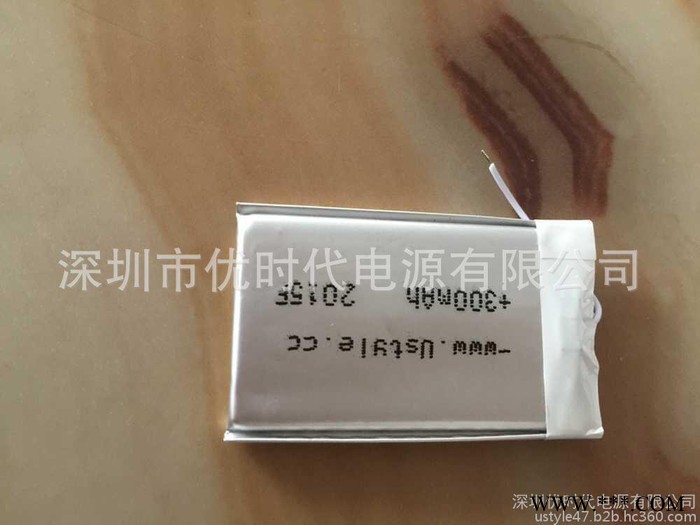 蓝牙音箱MP3薄窄型小聚合物锂电池蓝牙耳机电池300mAh足容A品锂电图2