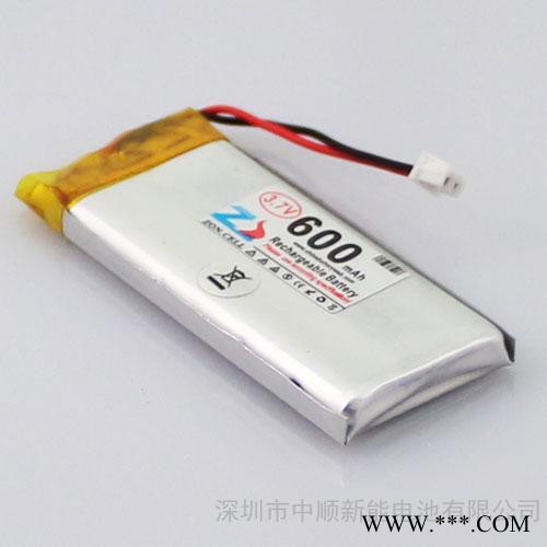 中顺芯 3.7V 600mAh 482249聚合物锂电池图2